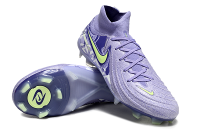 Unisex Nike Phantom Luna Elite FG Firm Ground High-Tops Football Boots - Purple/Yellow/White
