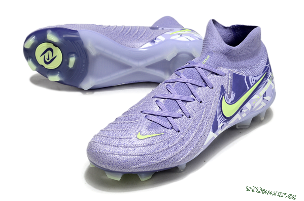 Unisex Nike Phantom Luna Elite FG Firm Ground High-Tops Football Boots - Purple/Yellow/White 3