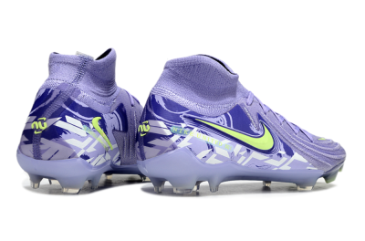 Unisex Nike Phantom Luna Elite FG Firm Ground High-Tops Football Boots - Purple/Yellow/White