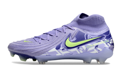 Unisex Nike Phantom Luna Elite FG Firm Ground High-Tops Football Boots - Purple/Yellow/White