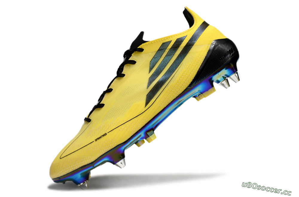 Men's Adidas F50 Elite SG Soft Ground Low-Tops Football Boots - Yellow/Black/Gold 5
