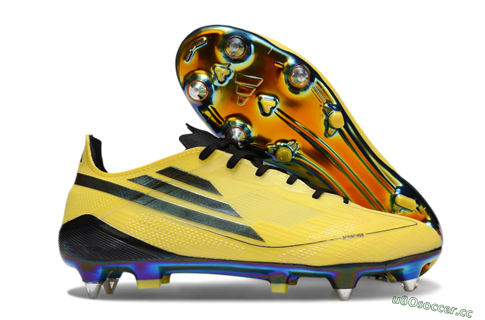 Men's Adidas F50 Elite SG Soft Ground Low-Tops Football Boots - Yellow/Black/Gold 2