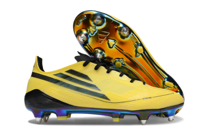 Men's Adidas F50 Elite SG Soft Ground Low-Tops Football Boots - Yellow/Black/Gold