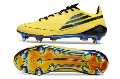 Men's Adidas F50 Elite SG Soft Ground Low-Tops Football Boots - Yellow/Black/Gold