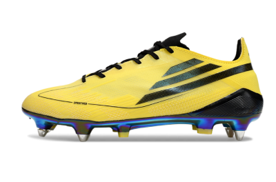 Men's Adidas F50 Elite SG Soft Ground Low-Tops Football Boots - Yellow/Black/Gold