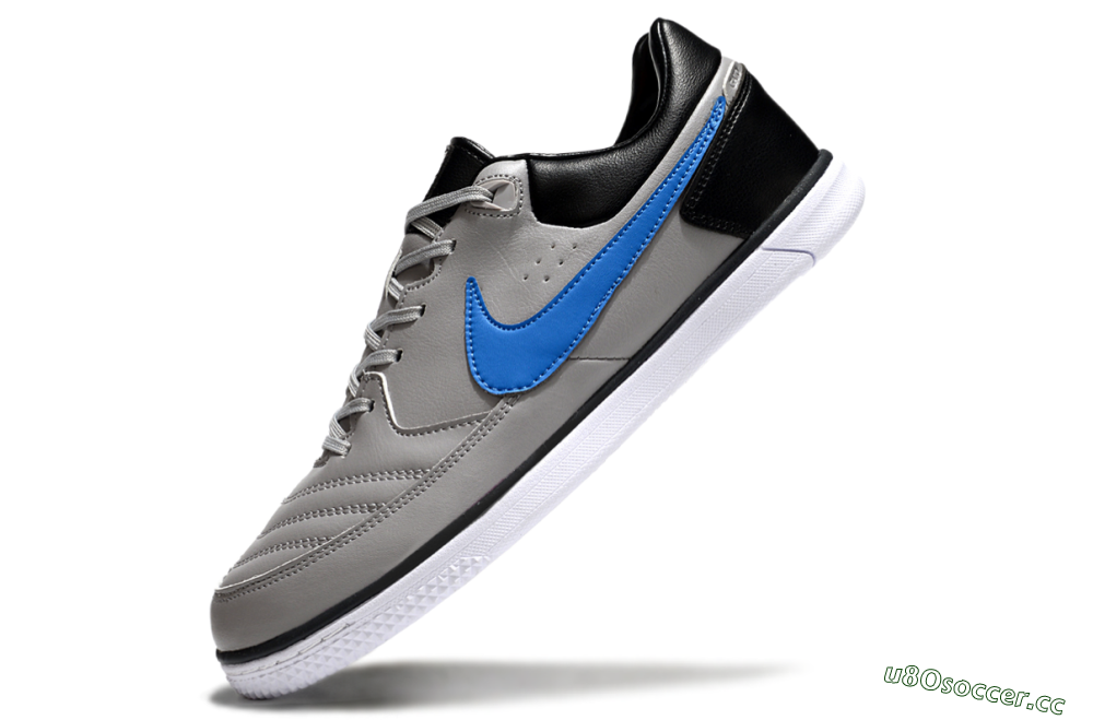 Men's Nike Street Gato IC Indoor & Futsal Low-Tops Football Shoes - Grey/Blue/Black 4