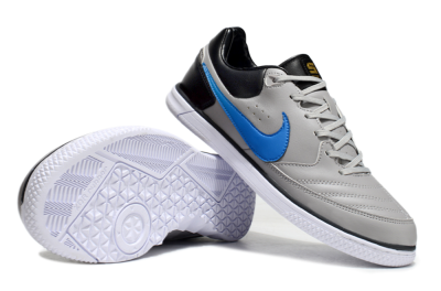 Men's Nike Street Gato IC Indoor & Futsal Low-Tops Football Shoes - Grey/Blue/Black
