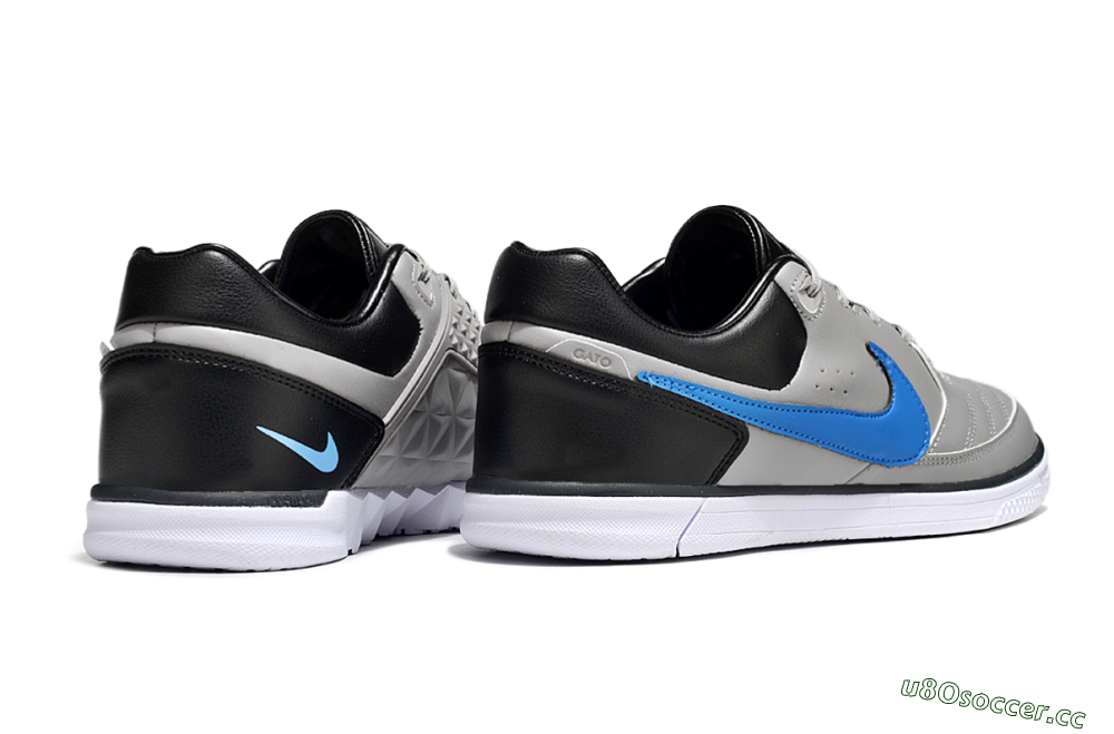 Men's Nike Street Gato IC Indoor & Futsal Low-Tops Football Shoes - Grey/Blue/Black 5