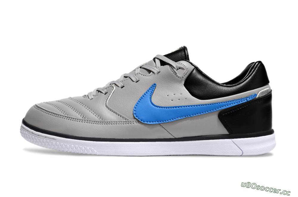 Men's Nike Street Gato IC Indoor & Futsal Low-Tops Football Shoes - Grey/Blue/Black 0