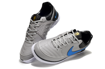 Men's Nike Street Gato IC Indoor & Futsal Low-Tops Football Shoes - Grey/Blue/Black