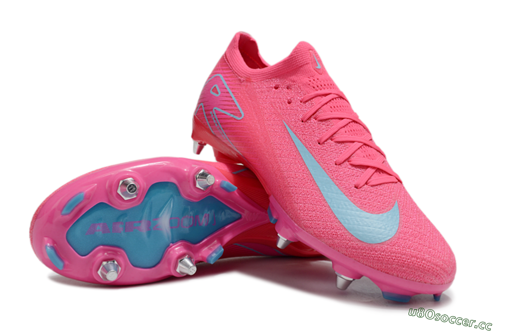 Men's Nike Air Zoom Mercurial Vapor 16 Elite SG Soft Ground Low-Tops Football Boots - Pink/Jade 3