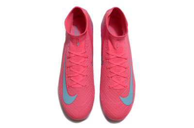Unisex Nike Air Zoom Mercurial Superfly 10 Elite AG Artificial Grass High-Tops Football Boots - Pink/Jade