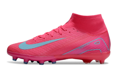 Unisex Nike Air Zoom Mercurial Superfly 10 Elite AG Artificial Grass High-Tops Football Boots - Pink/Jade
