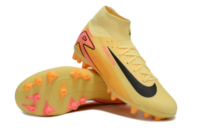Unisex Nike Air Zoom Mercurial Superfly 10 Academy AG Artificial Grass High-Tops Football Boots - Yellow/Black/Red