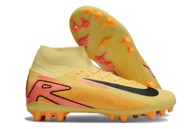 Unisex Nike Air Zoom Mercurial Superfly 10 Academy AG Artificial Grass High-Tops Football Boots - Yellow/Black/Red