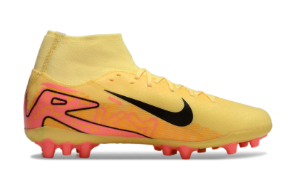 Unisex Nike Air Zoom Mercurial Superfly 10 Academy AG Artificial Grass High-Tops Football Boots - Yellow/Black/Red