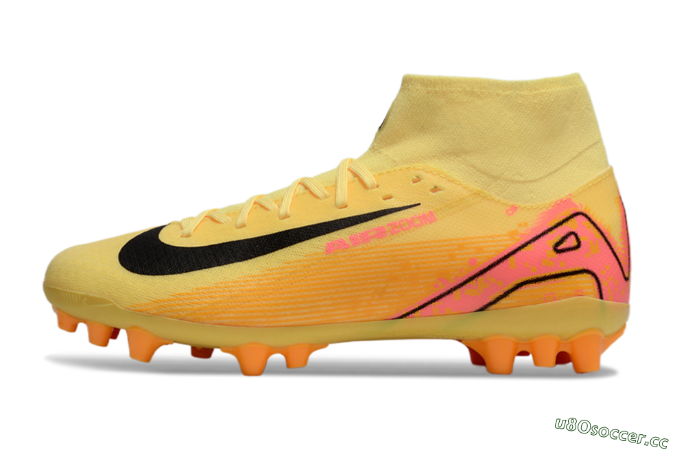 Unisex Nike Air Zoom Mercurial Superfly 10 Academy AG Artificial Grass High-Tops Football Boots - Yellow/Black/Red 0