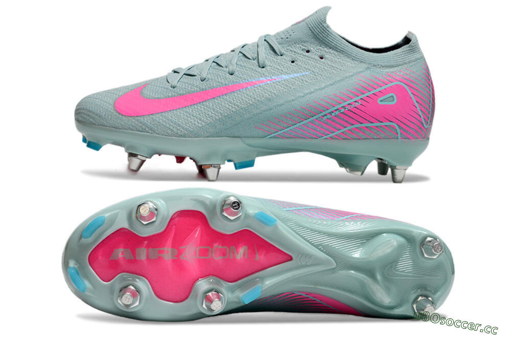 Men's Nike Air Zoom Mercurial Vapor 16 Elite SG Soft Ground Low-Tops Football Boots - Jade/Pink 1