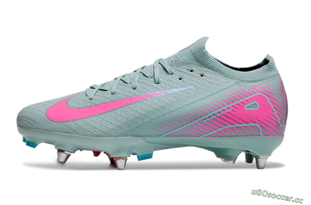 Men's Nike Air Zoom Mercurial Vapor 16 Elite SG Soft Ground Low-Tops Football Boots - Jade/Pink 0