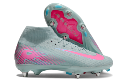 Men's Nike Air Zoom Mercurial Superfly 10 Elite SG Soft Ground High-Tops Football Boots - Jade/Pink