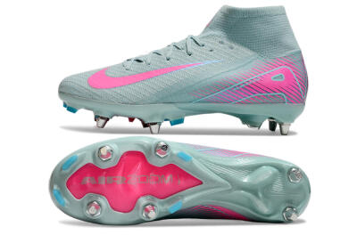 Men's Nike Air Zoom Mercurial Superfly 10 Elite SG Soft Ground High-Tops Football Boots - Jade/Pink