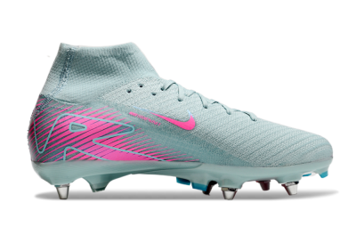 Men's Nike Air Zoom Mercurial Superfly 10 Elite SG Soft Ground High-Tops Football Boots - Jade/Pink