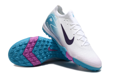Unisex Nike Air Zoom Mercurial Vapor 16 Elite TF Artificial Turf Low-Tops Football Shoes - White/Purple/Jade
