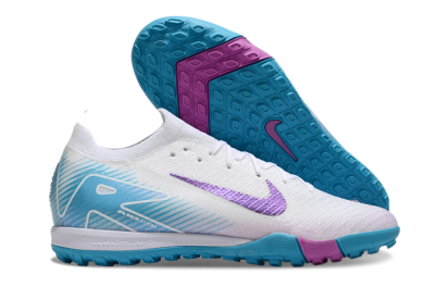 Unisex Nike Air Zoom Mercurial Vapor 16 Elite TF Artificial Turf Low-Tops Football Shoes - White/Purple/Jade