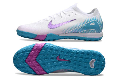 Unisex Nike Air Zoom Mercurial Vapor 16 Elite TF Artificial Turf Low-Tops Football Shoes - White/Purple/Jade
