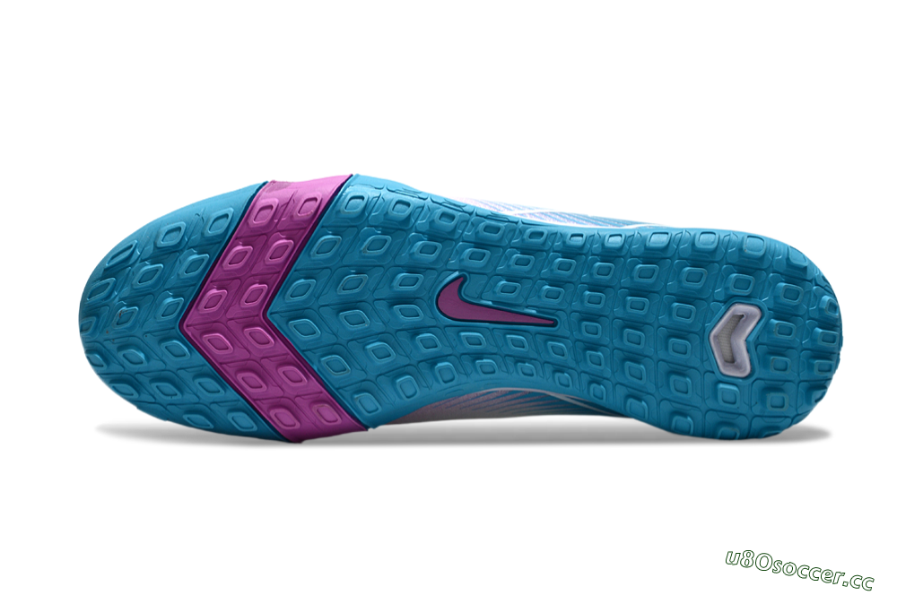 Unisex Nike Air Zoom Mercurial Vapor 16 Elite TF Artificial Turf Low-Tops Football Shoes - White/Purple/Jade 6