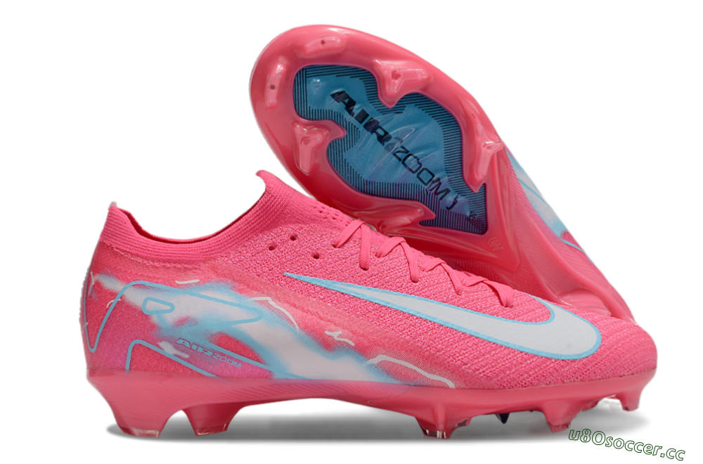 Unisex Nike Air Zoom Mercurial Vapor 16 Elite FG Firm Ground Low-Tops Football Boots - Pink/White/Jade 2