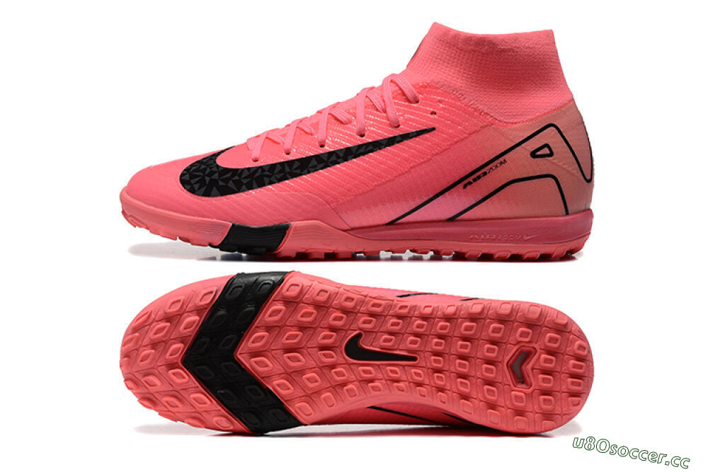 Unisex Nike Air Zoom Mercurial Superfly 10 Elite TF Artificial Turf High-Tops Football Shoes - Red/Black 1