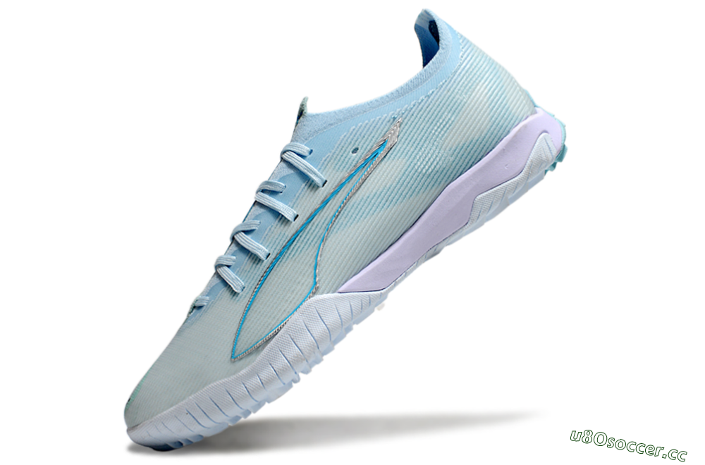 Men's Puma Ultra Ultimate TF Artificial Turf Low-Tops Football Boots - Jade/Silver/Blue 5