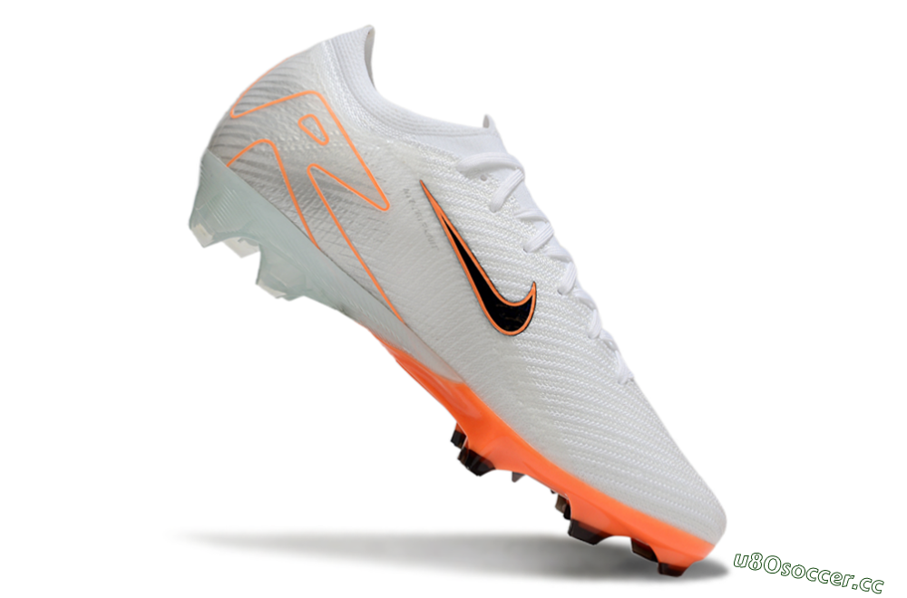 Men's Nike Air Zoom Mercurial Vapor 16 Elite FG Firm Ground Low-Tops Football Boots - White/Black/Orange 4