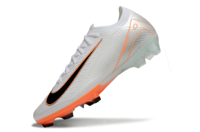 Men's Nike Air Zoom Mercurial Vapor 16 Elite FG Firm Ground Low-Tops Football Boots - White/Black/Orange