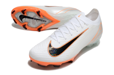 Men's Nike Air Zoom Mercurial Vapor 16 Elite FG Firm Ground Low-Tops Football Boots - White/Black/Orange