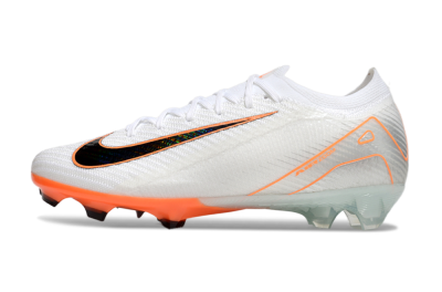 Men's Nike Air Zoom Mercurial Vapor 16 Elite FG Firm Ground Low-Tops Football Boots - White/Black/Orange
