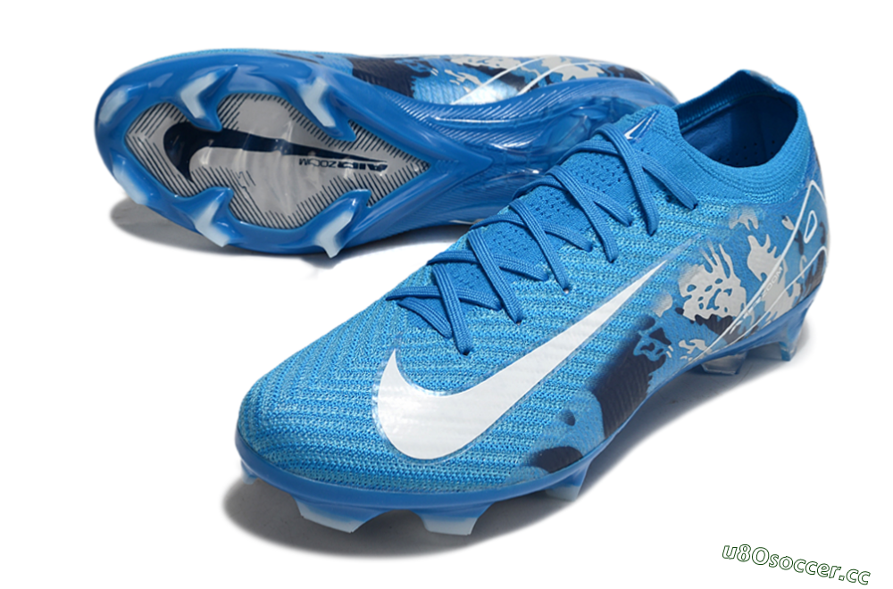 Men's Nike Air Zoom Mercurial Vapor 16 Elite FG Firm Ground Low-Tops Football Boots - Blue/White 3