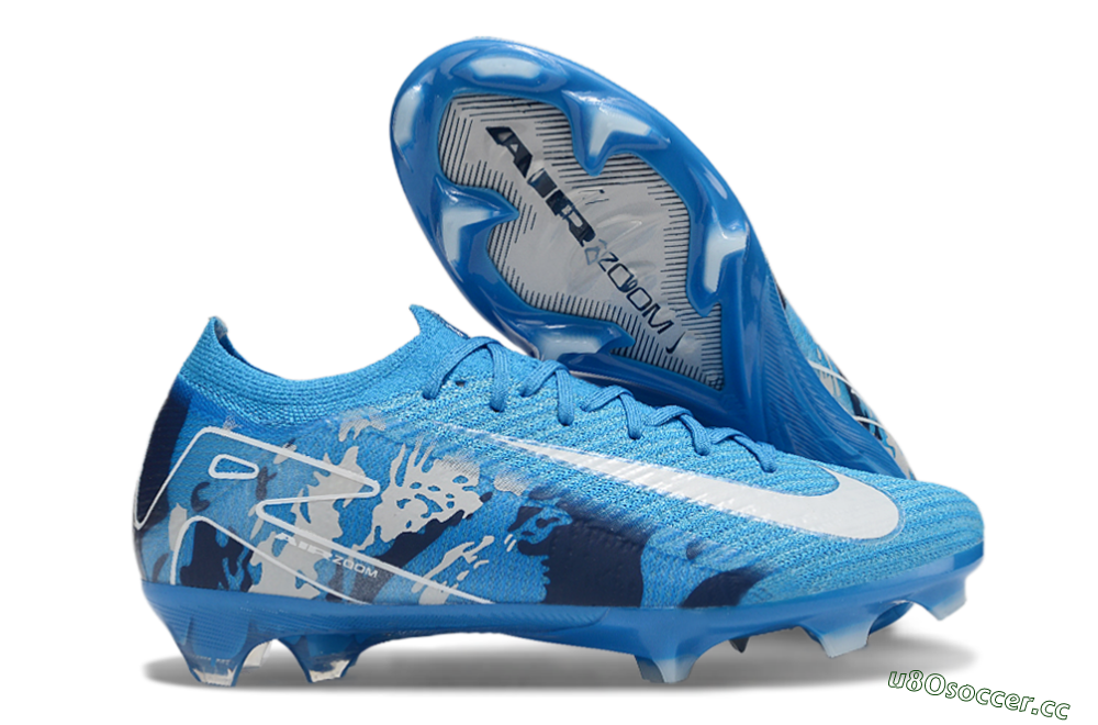 Men's Nike Air Zoom Mercurial Vapor 16 Elite FG Firm Ground Low-Tops Football Boots - Blue/White 2