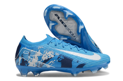 Men's Nike Air Zoom Mercurial Vapor 16 Elite FG Firm Ground Low-Tops Football Boots - Blue/White