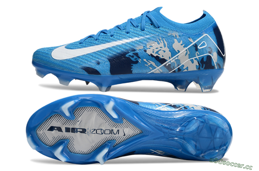 Men's Nike Air Zoom Mercurial Vapor 16 Elite FG Firm Ground Low-Tops Football Boots - Blue/White 1