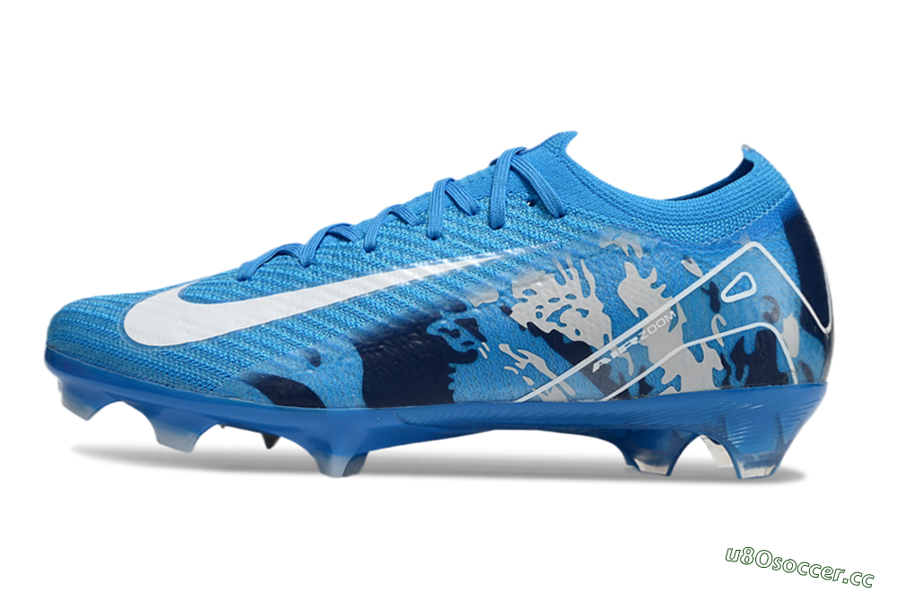 Men's Nike Air Zoom Mercurial Vapor 16 Elite FG Firm Ground Low-Tops Football Boots - Blue/White 0