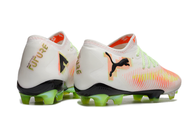 Men's Puma Future 8 Ultimate FG Firm Ground Low-Tops Football Boots - White/Red/Yellow