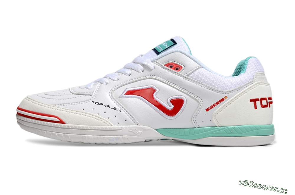 Men's Joma Top Flex IC Indoor & Futsal Low-Tops Football Shoes - White/Red/Jade 0
