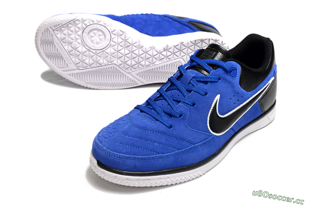 Men's Nike Street Gato IC Indoor & Futsal Low-Tops Football Shoes - Blue/Black/White 3