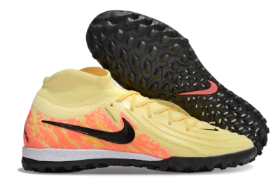 Men's Nike Phantom Luna Elite NU TF Artificial Turf High-Tops Football Shoes - Yellow/Black/Red