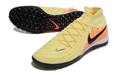 Men's Nike Phantom Luna Elite NU TF Artificial Turf High-Tops Football Shoes - Yellow/Black/Red