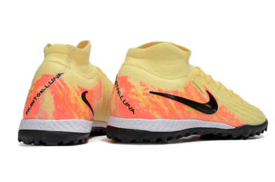 Men's Nike Phantom Luna Elite NU TF Artificial Turf High-Tops Football Shoes - Yellow/Black/Red