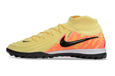 Men's Nike Phantom Luna Elite NU TF Artificial Turf High-Tops Football Shoes - Yellow/Black/Red