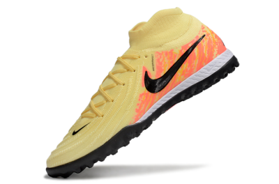 Men's Nike Phantom Luna Elite NU TF Artificial Turf High-Tops Football Shoes - Yellow/Black/Red